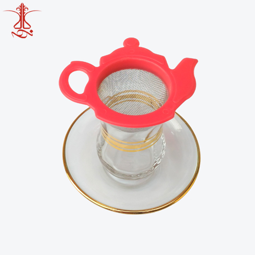 صافی چای طرح قوری قرمز رنگ